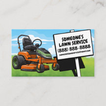 Vollständig anpassbare Lawn Service Business Card