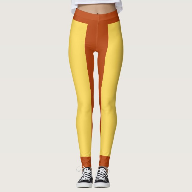 Vollständig anpassbarer Farbfeld-Design Leggings (Vorderseite)