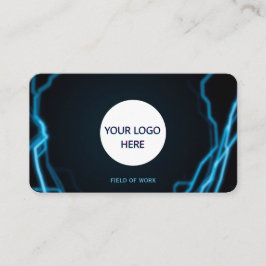 Vollständig anpassbarer Schwarz/Blau-Blitz Visitenkarte