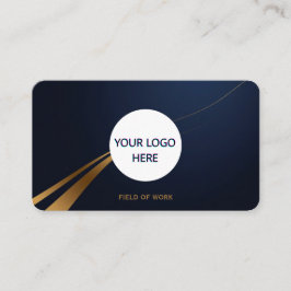 Vollständig anpassbares Deep Blue & Gold Visitenkarte