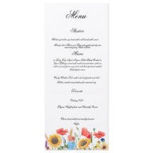 Vollständig anpassbares Hochzeitsmenü