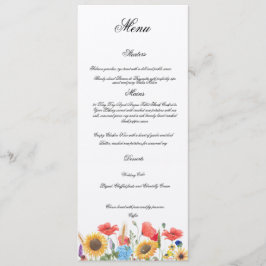 Vollständig anpassbares Hochzeitsmenü Menükarte