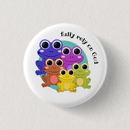 VOLLSTÄNDIG AUF GOTT Christlich Button