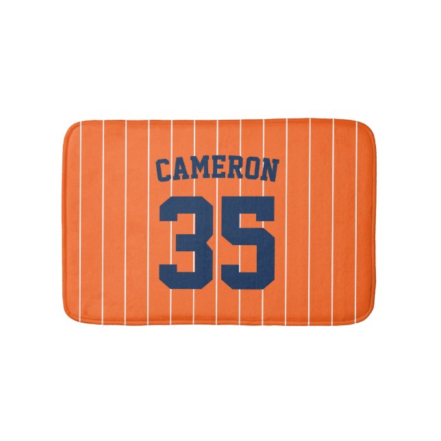 Vollständig bearbeitbare Farben Baseball Jersey St Badematte (Vorderseite)