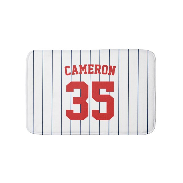 Vollständig bearbeitbare Farben Baseball Jersey St Badematte (Vorderseite)