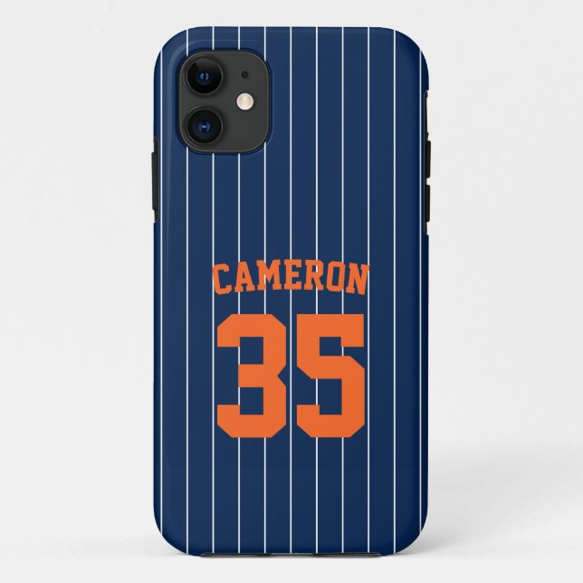 Vollständig bearbeitbare Farben Baseball Jersey St Case-Mate iPhone Hülle (Rückseite)