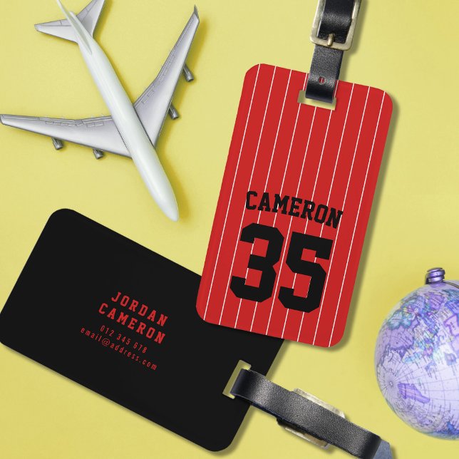 Vollständig bearbeitbare Farben Baseball Jersey St Gepäckanhänger (Von Creator hochgeladen)