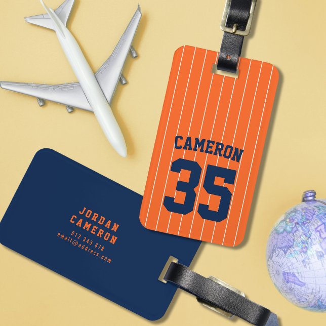 Vollständig bearbeitbare Farben Baseball Jersey St Gepäckanhänger (Von Creator hochgeladen)