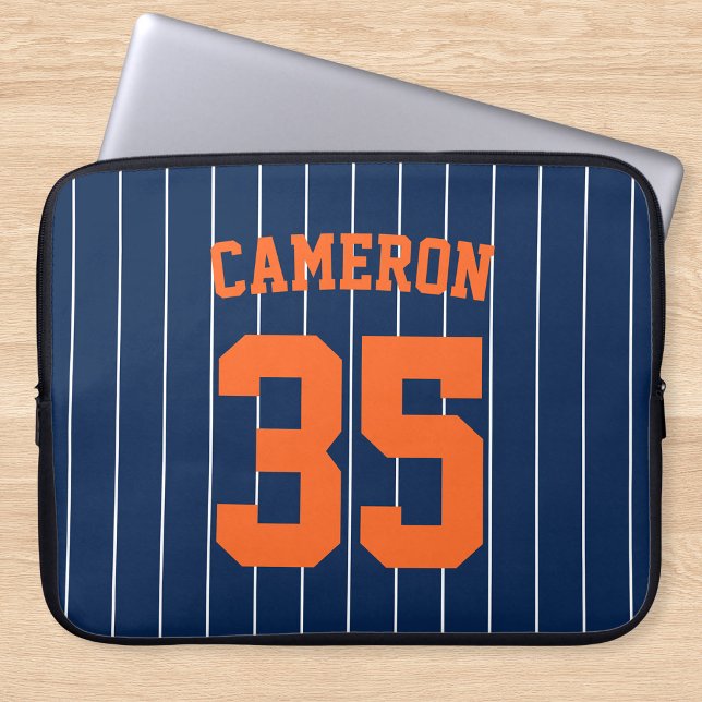 Vollständig bearbeitbare Farben Baseball Jersey St Laptopschutzhülle (Von Creator hochgeladen)