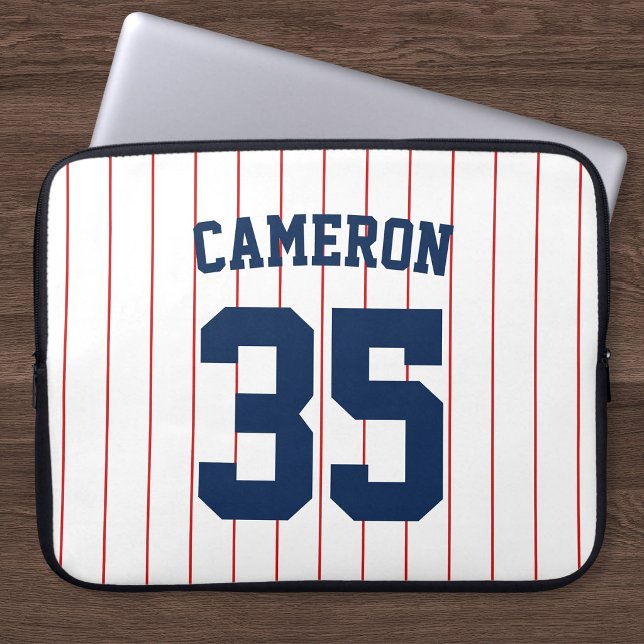 Vollständig bearbeitbare Farben Baseball Jersey St Laptopschutzhülle (Von Creator hochgeladen)