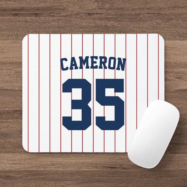 Vollständig bearbeitbare Farben Baseball Jersey St Mousepad (Von Creator hochgeladen)