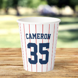 Vollständig bearbeitbare Farben Baseball Jersey St Pappbecher