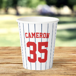 Vollständig bearbeitbare Farben Baseball Jersey St Pappbecher