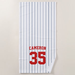 Vollständig bearbeitbare Farben Baseball Jersey St Strandtuch