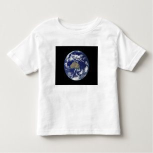 Vollständig beleuchtete Erde, zentriert auf Austra Kleinkind T-shirt