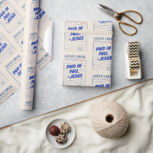 'Vollständig Bezahlt. - Jesus' Restaurant-Quittung Geschenkpapier