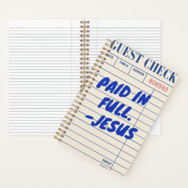 'Vollständig Bezahlt. - Jesus' Restaurant-Quittung Notizbuch