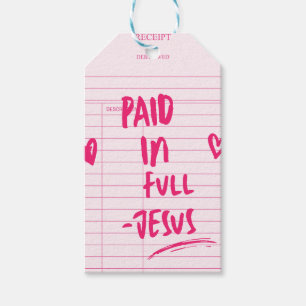 'Vollständig Bezahlt - Jesus' Rosa Quittung Christ Geschenkanhänger