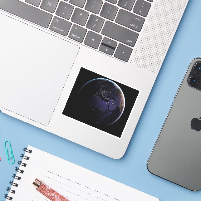 Vollständig erdacht, das die Lichter der Stadt Eur Aufkleber (Laptop mit iPhone)