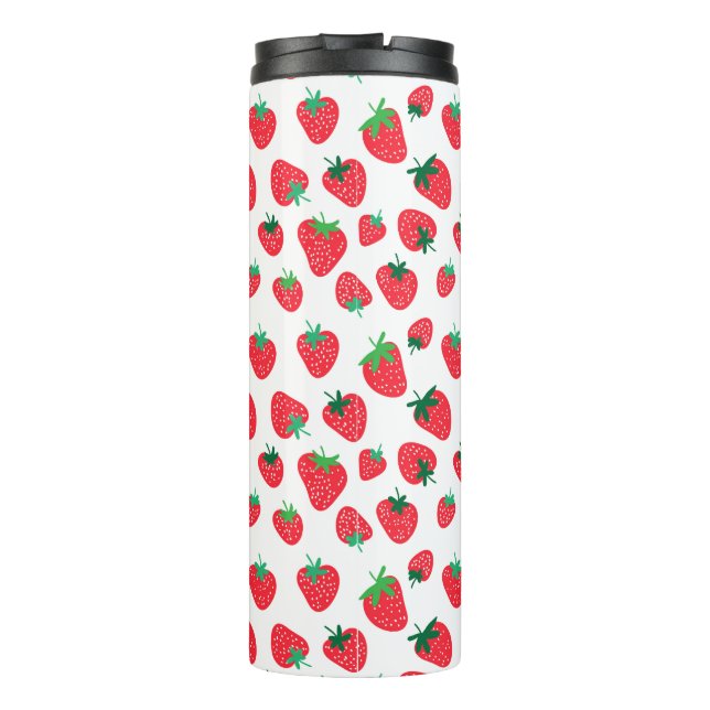 Vollständig Erdbeeren Thermosbecher (Rückseite)