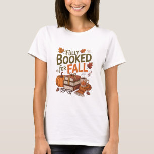 Vollständig gebucht für Herbstbücher Kürbis Herbst T-Shirt