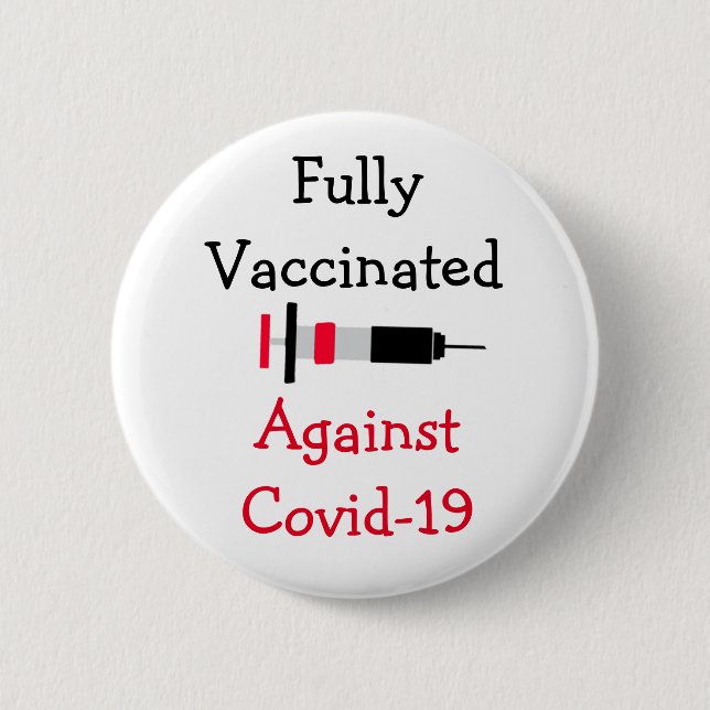 Vollständig gegen Covid-19 geimpft Button (Vorderseite)