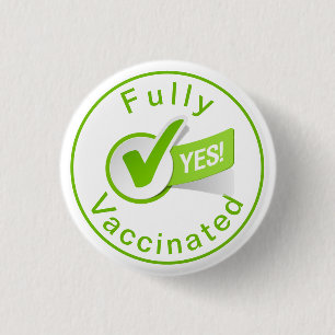 Vollständig gegen Covid 19-Taste geimpft Button