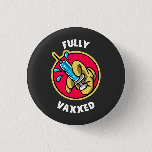 Vollständig geimpft button (Vorderseite)