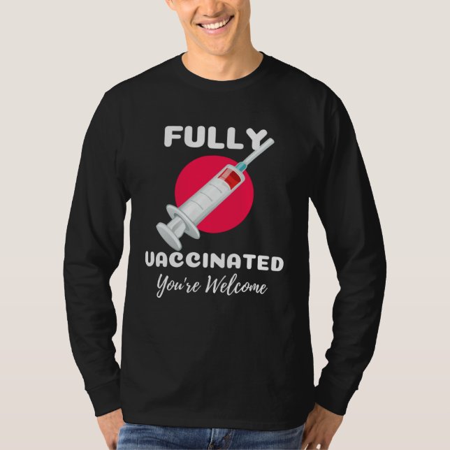 Vollständig geimpft, Sie sind willkommen, Pro-Impf T-Shirt (Vorderseite)