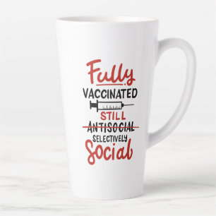 Vollständig geimpfte antisoziale COVID 19 Impfstof Milchtasse