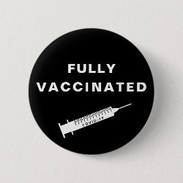 Vollständig geimpftes Covid-19 Black Button