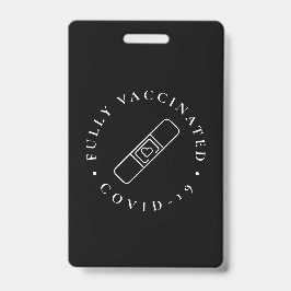 Vollständig geimpftes Covid Lanyard Abzeichen Blac Ausweis