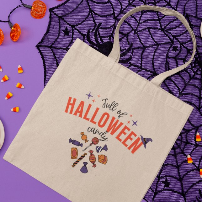 Vollständig Halloween Candy | Vintager Totbeutel Tragetasche (Full of halloween candy tote bag)