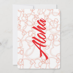 Vollständig Herz Aloha Postcard Feiertagskarte