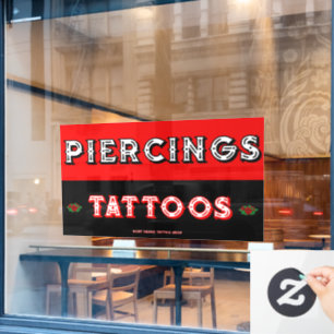 Vollständig individualisieren Tattoo Shop Piercing Fensteraufkleber