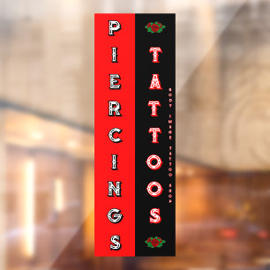 Vollständig individualisieren Tattoo Shop Piercing Fensteraufkleber