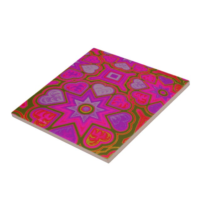 'Vollständig Liebe' Trivet/Tile Fliese (Seite)