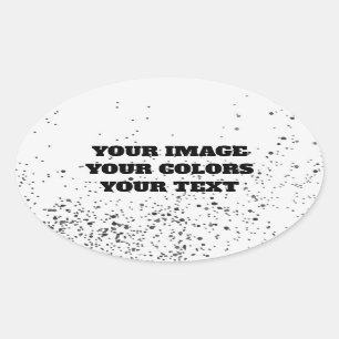 Vollständig neu gestalten & eigenes Design erstell Ovaler Aufkleber