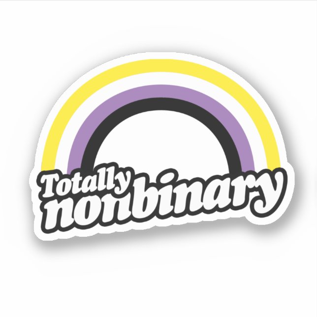 Vollständig nichtbinärer Sticker (Vorderseite)