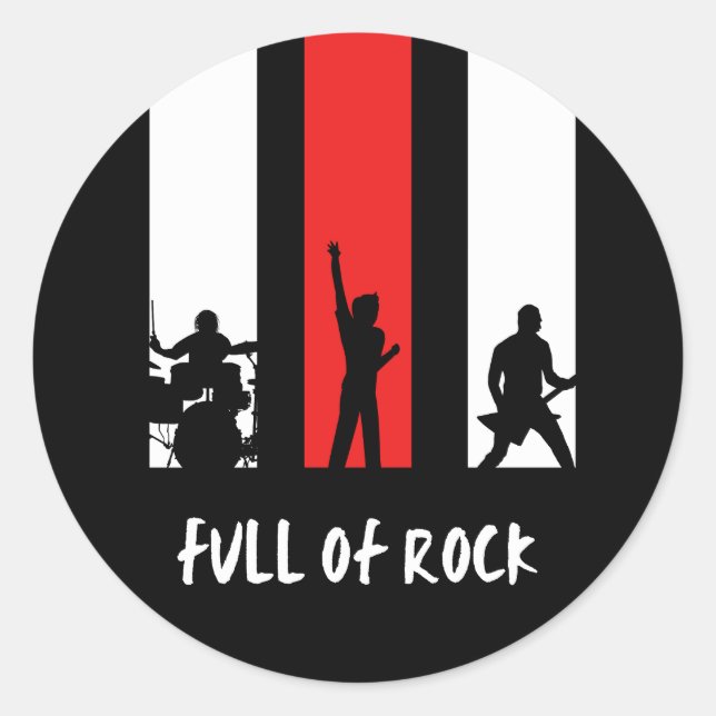 Vollständig Rock Classic Round Aufkleber (Vorderseite)