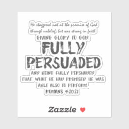 Vollständig überzeugendes Zitat mit Bibelverse Aufkleber