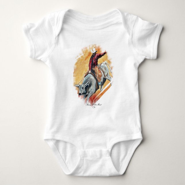 VOLLSTÄNDIG UND REITER BABY STRAMPLER (Vorderseite)