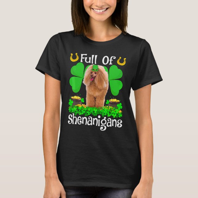 Vollständig von Shenanigans Toy Poodle Dog St Patr T-Shirt (Vorderseite)