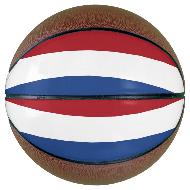 Vollständige Basketball mit Flagge der Niederlande (Vorderseite)