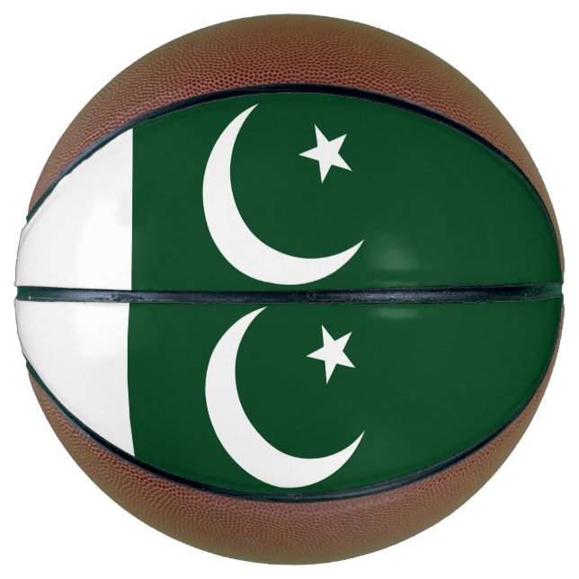 Vollständige Basketball mit Flagge Pakistans (Vorderseite)