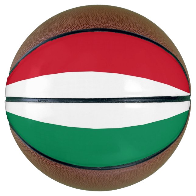 Vollständige Basketball mit Flagge Ungarns (Vorderseite)