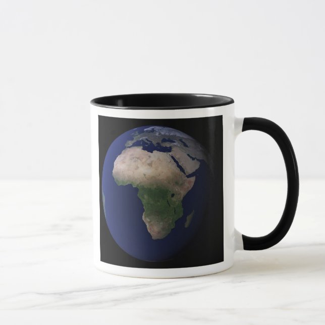 Vollständige Erde mit Afrika, Europa und dem Nahen Tasse (Rechts)