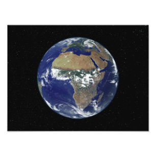 Vollständige Erde mit Afrika und Europa Fotodruck