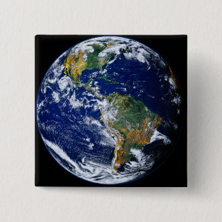 Vollständige Erde mit Amerika Button