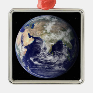 Vollständige Erde mit Europa und Asien 2 Ornament Aus Metall